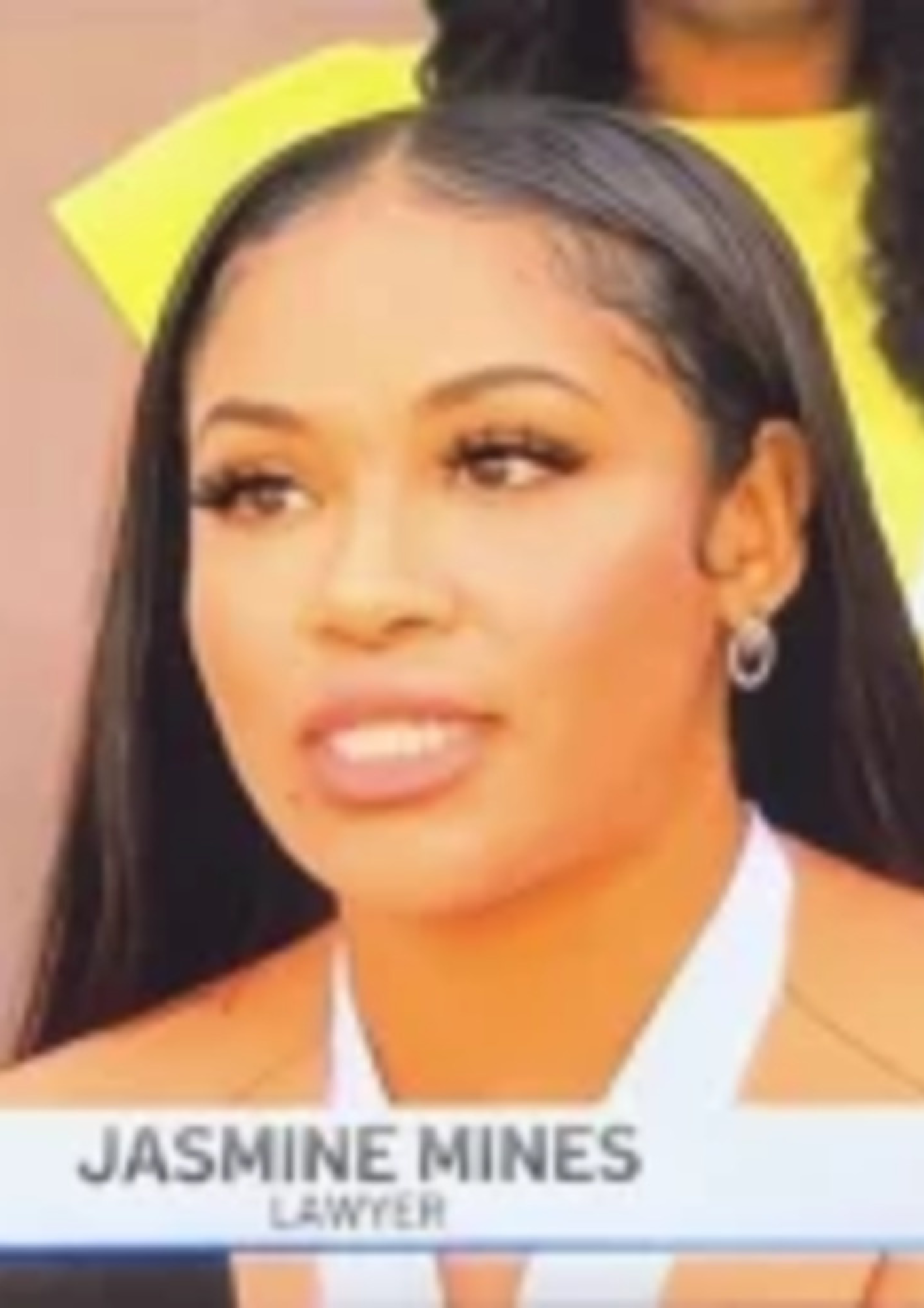 Attorney Jasmine Mines interviewed on television