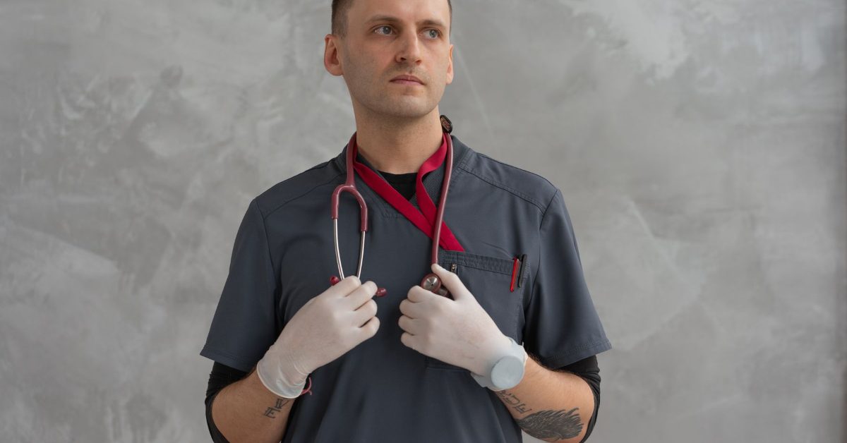 Medical professional with a stethoscope