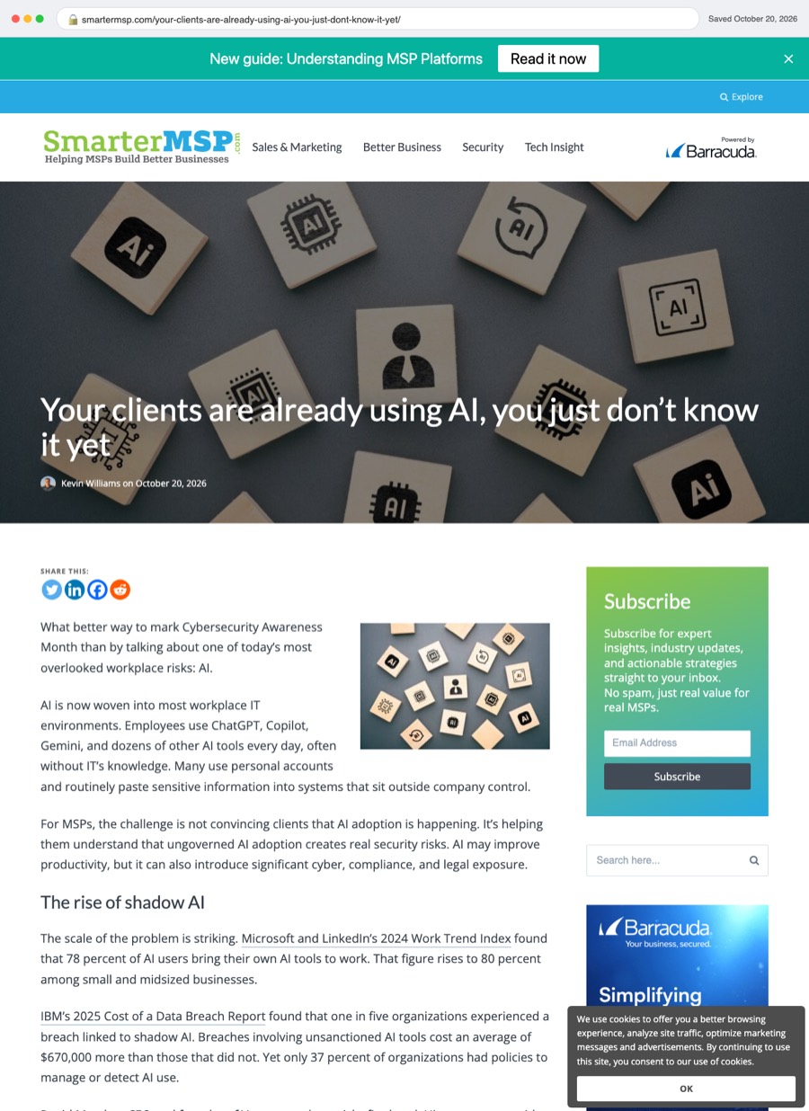 Saved copy of the SmarterMSP article